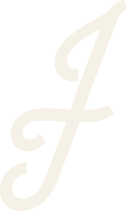 Initiales Jérôme Thierry Crème sur fond Encre