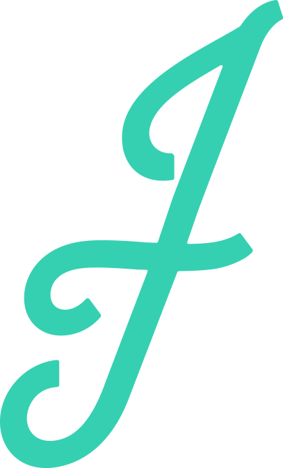 Initiales Jérôme Thierry Seafoam Green sur fond Encre