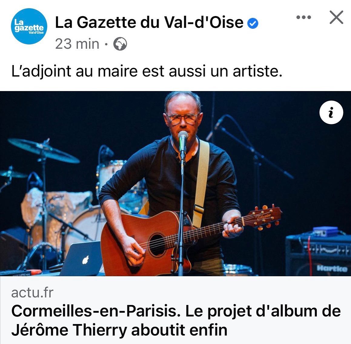 📰 Ce matin, dans La Gazette du Val-d'Oise ! Merci @danielchollet pour cet article complet et une parfaite retranscription journalistique de ma bio.
#presse #lagazetteduvaldoise #jeromethierry #alasurface #cormeillesenparisis