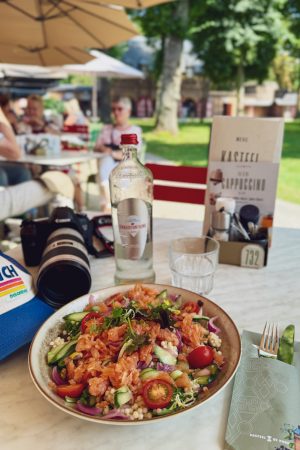 Une belle salade au saumon au château de Haar